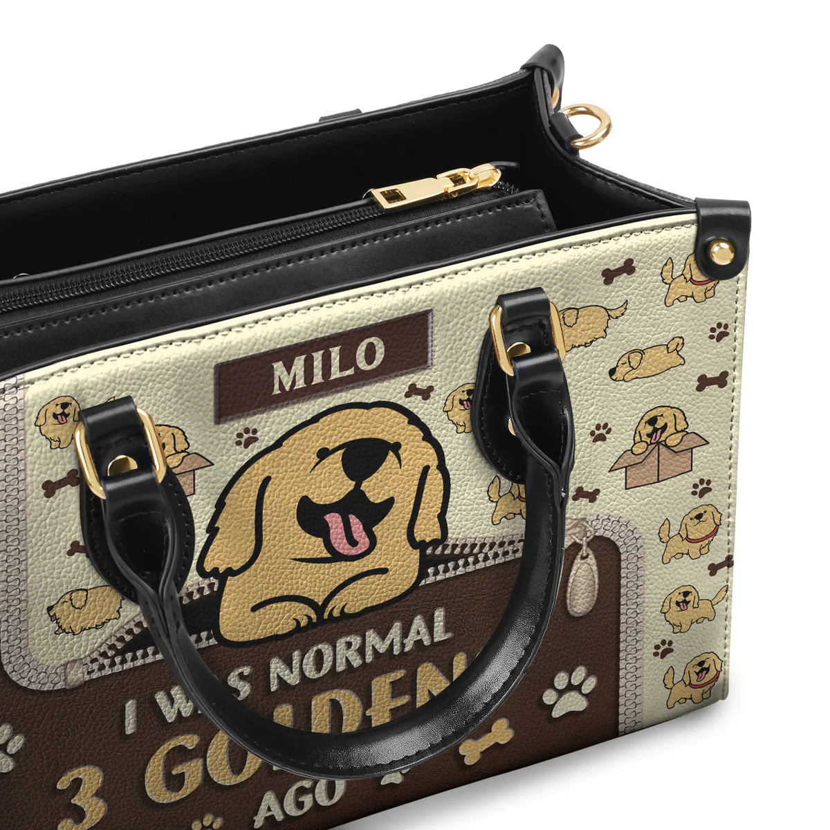I Was Normal 3 Goldens Ago Leather Bag