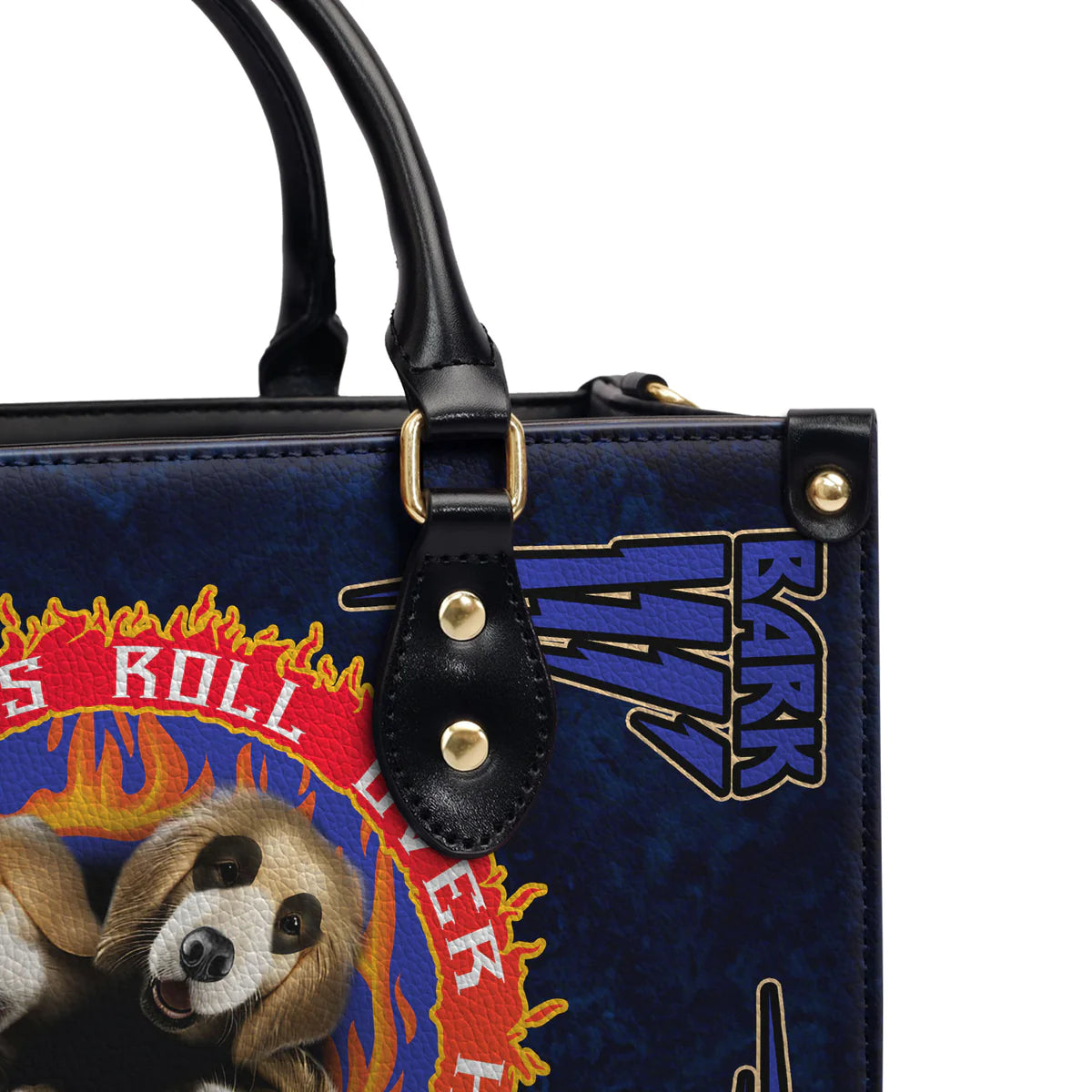 Golden Bark Hot Dogs Roll Over Leather Bag