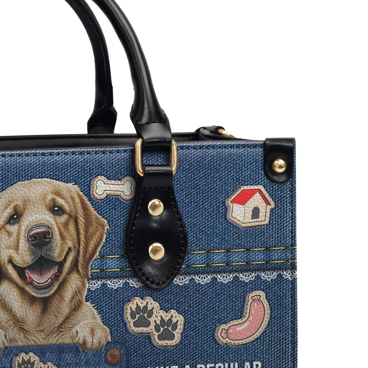 Golden Retriever Mom Like A Regular Mom Only Cooler Leather Bag