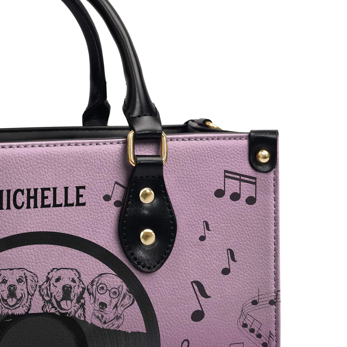 The Goldens Purple Leather Bag