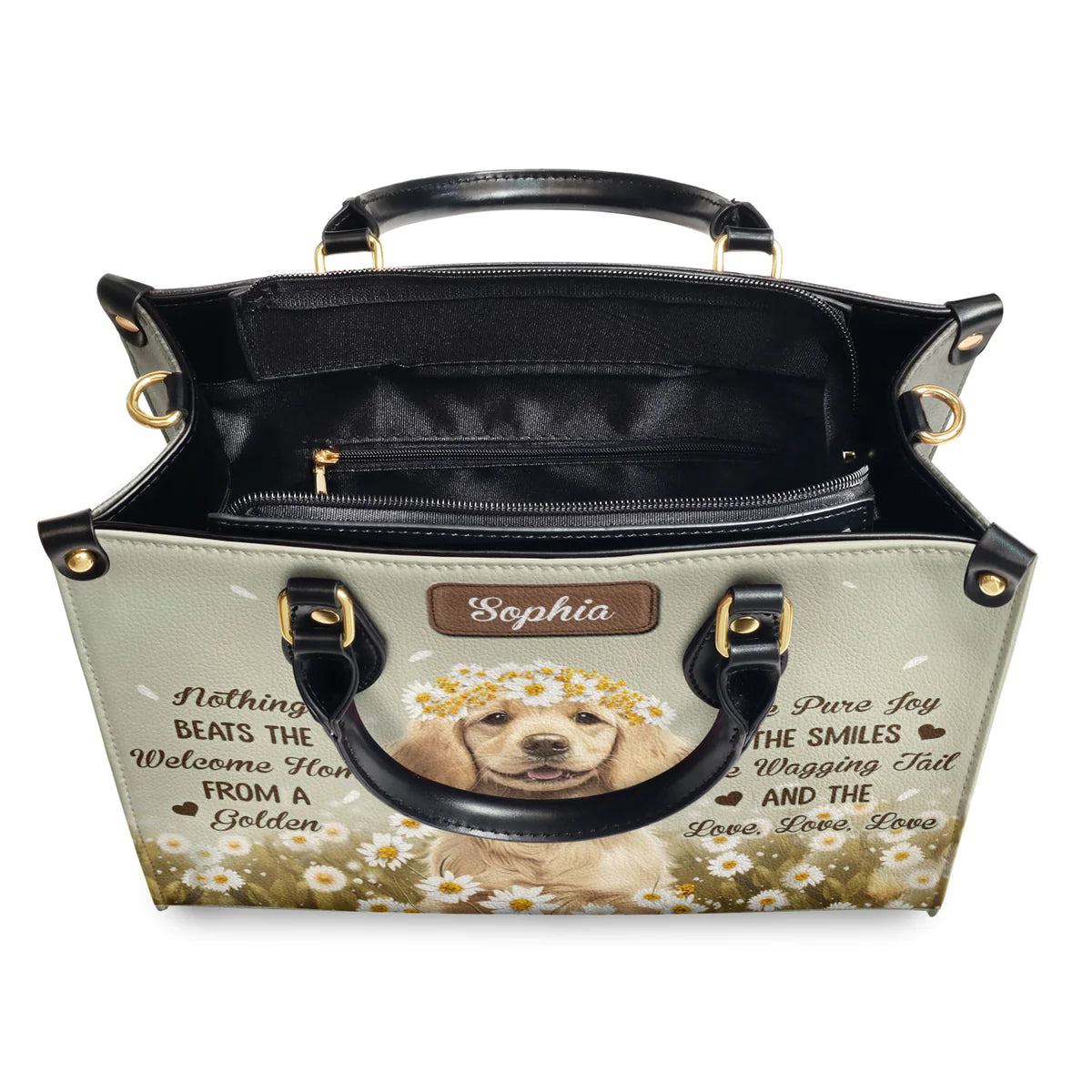 Nothing Beats The Welcome Home From A Golden Leather Bag