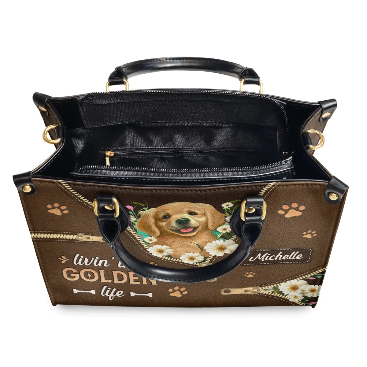Livin The Golden Life Leather Bag