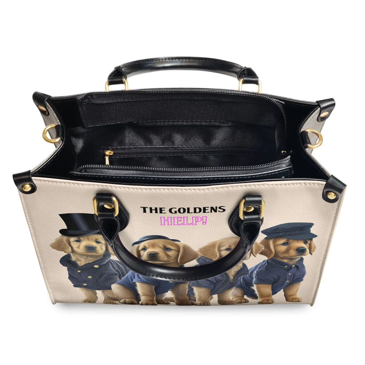 The Goldens In Blue Leather Bag