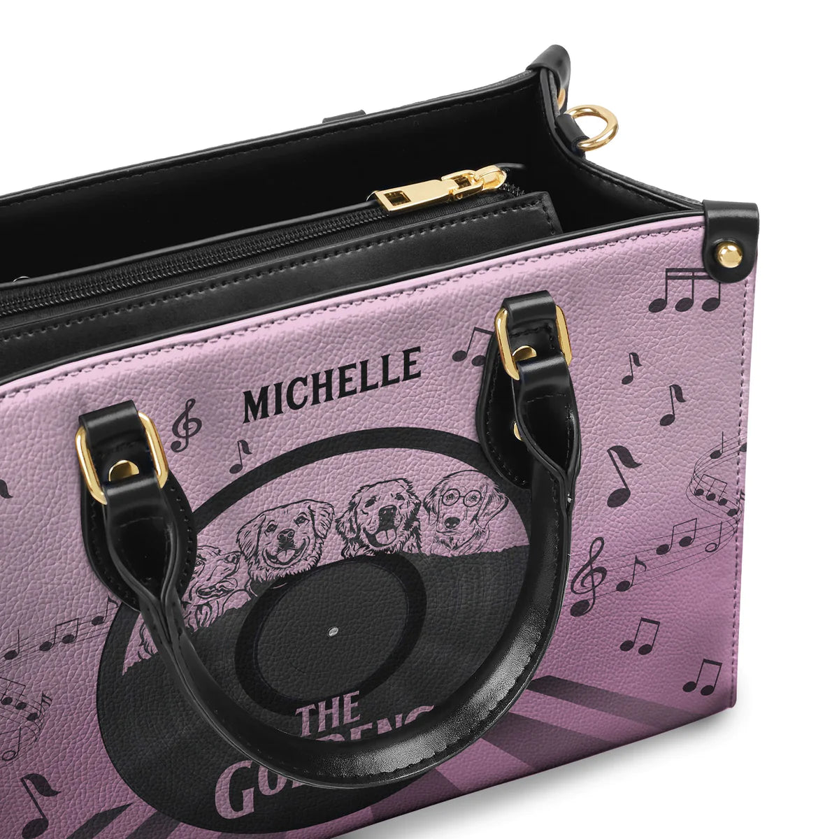 The Goldens Purple Leather Bag