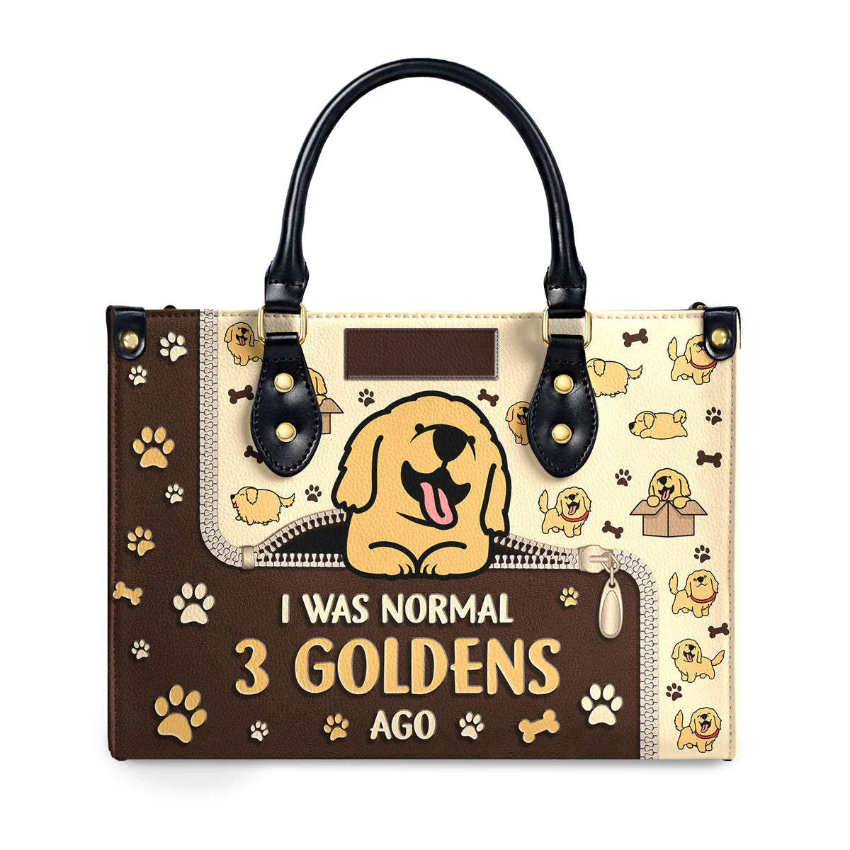 I Was Normal 3 Goldens Ago Leather Bag