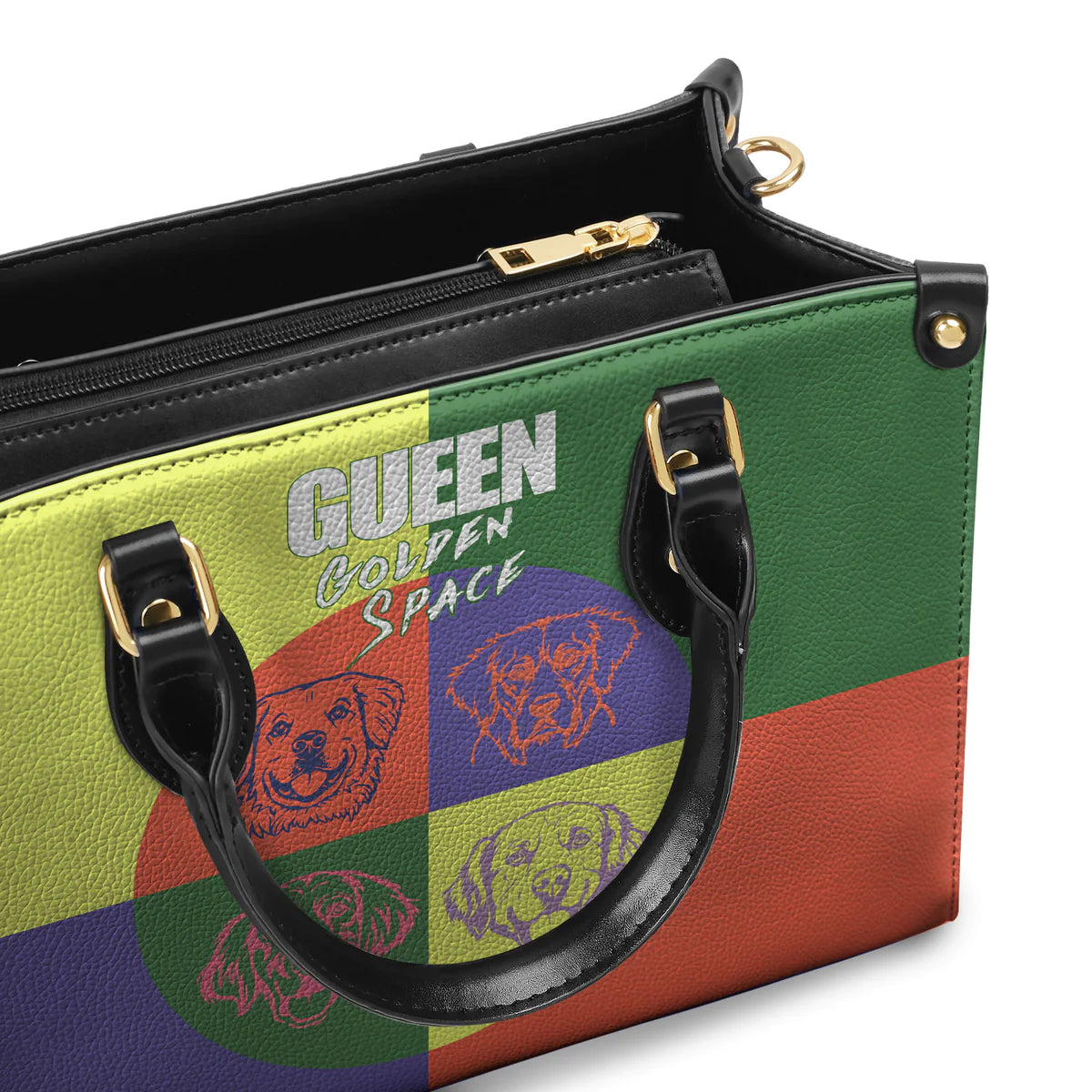 Gueen Golden Space Leather Bag