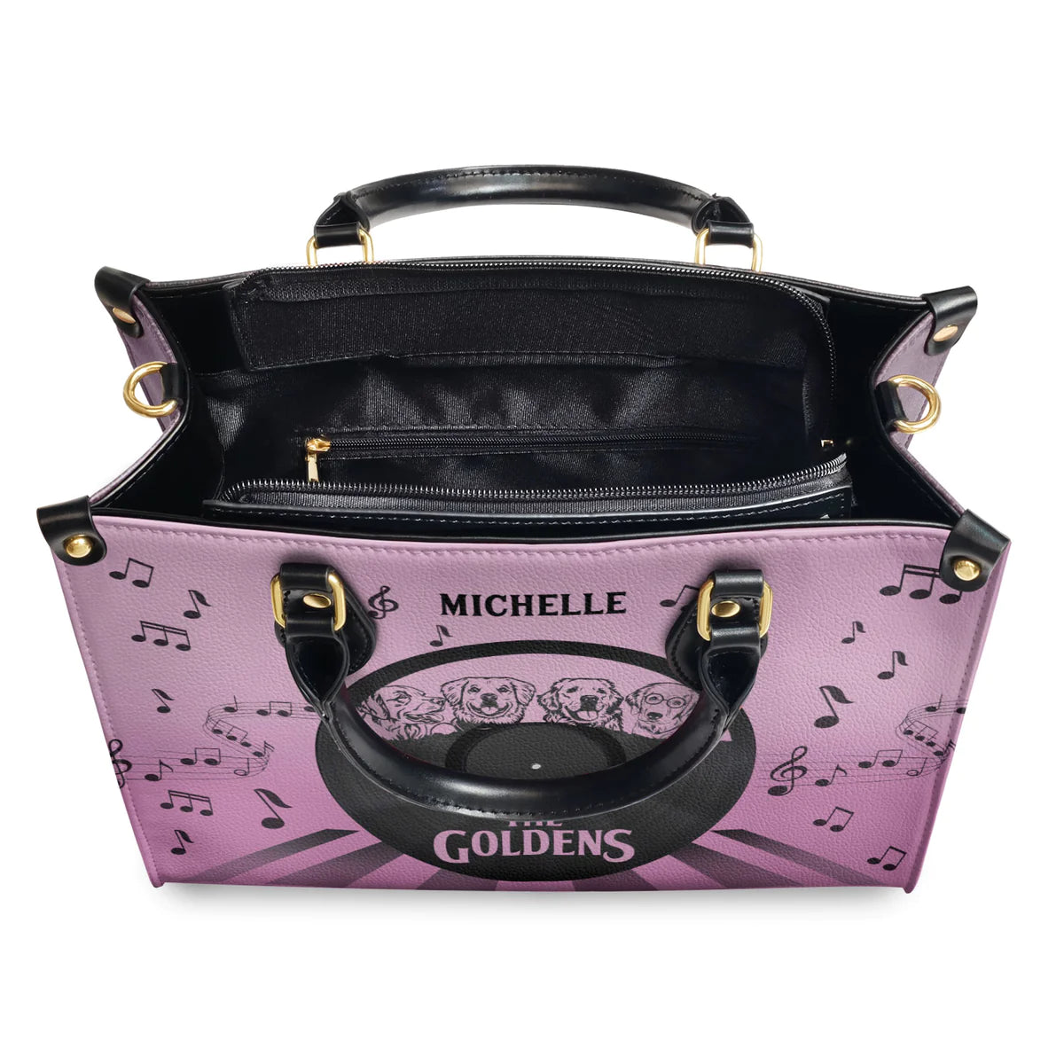 The Goldens Purple Leather Bag