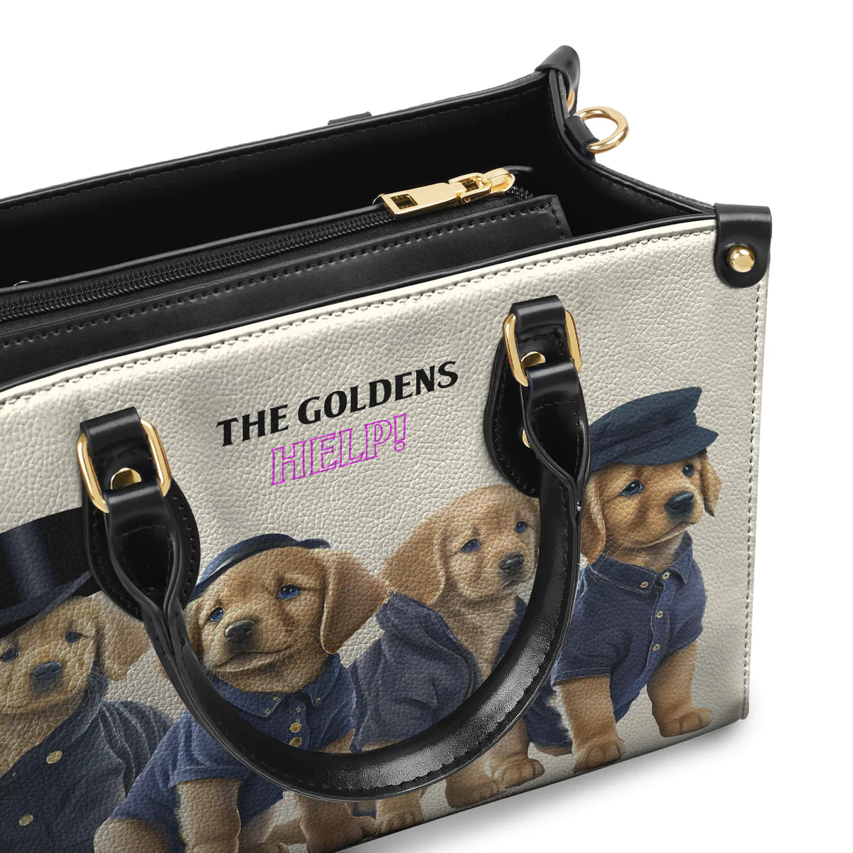 The Goldens In Blue Leather Bag