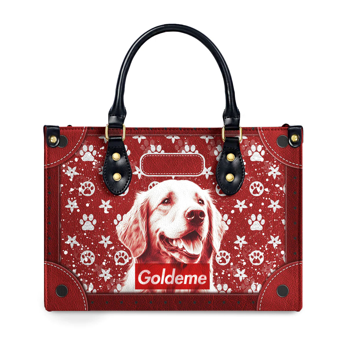 Goldeme Red Light Golden Leather Bag