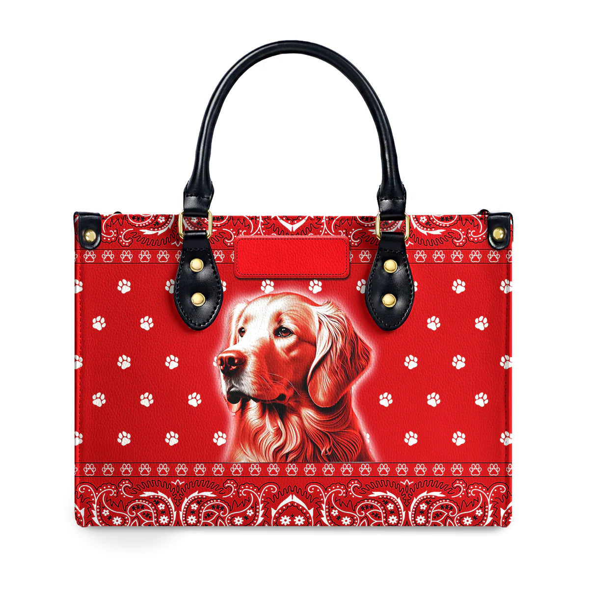 Goldeme Paisley Bandana Pattern Leather bag