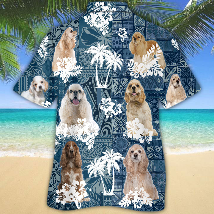 American Cocker Spaniel Hawaiian Shirt With Pocket TD01