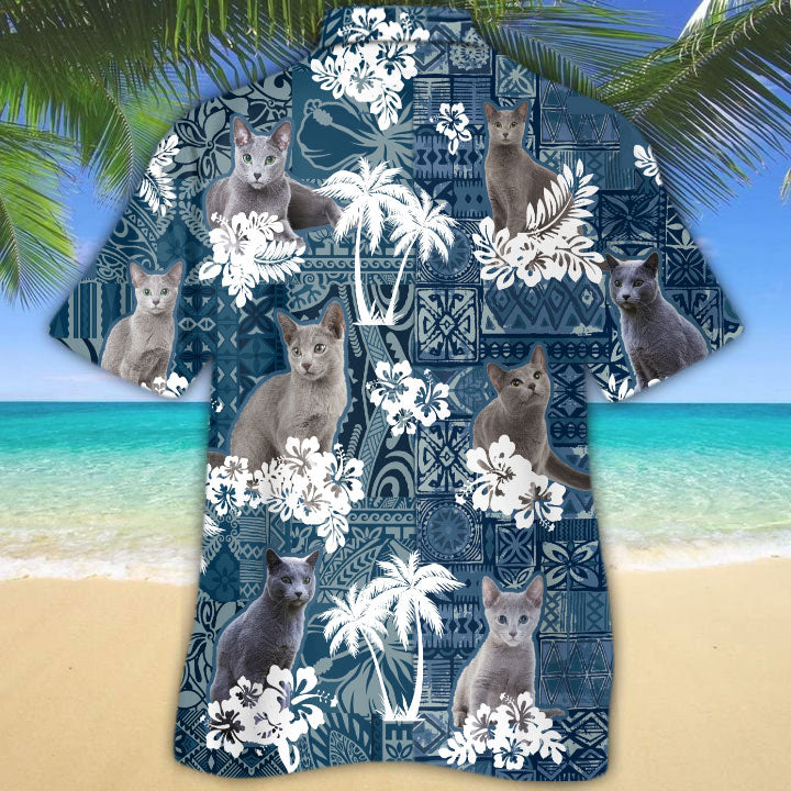 Russian Blue Hawaiian Shirt TD01