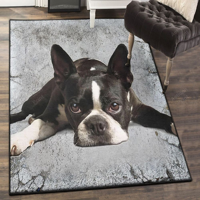 Boston Terrier 2 Area Rug