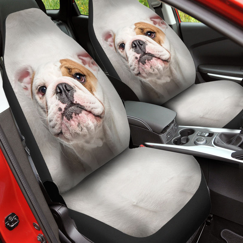 English Bulldog Face Car Seat Covers 120