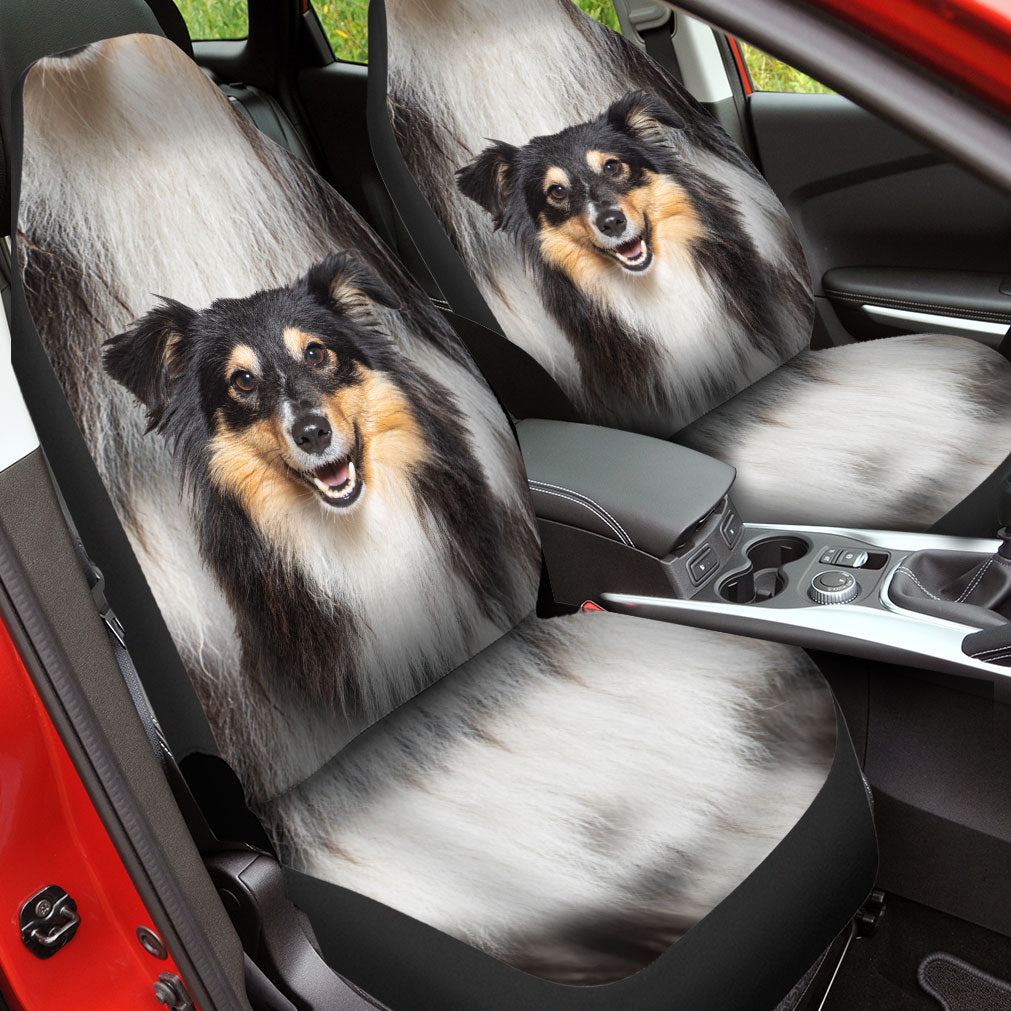 Shetland Sheepdog Face Car Seat Covers 120