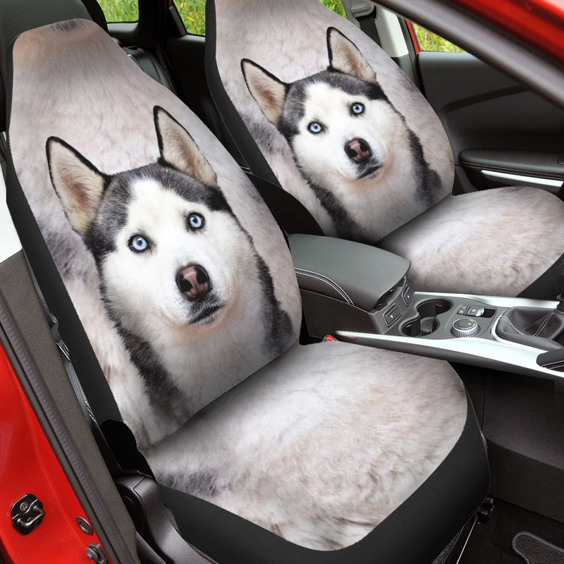 Siberian Husky Face Car Seat Covers 120