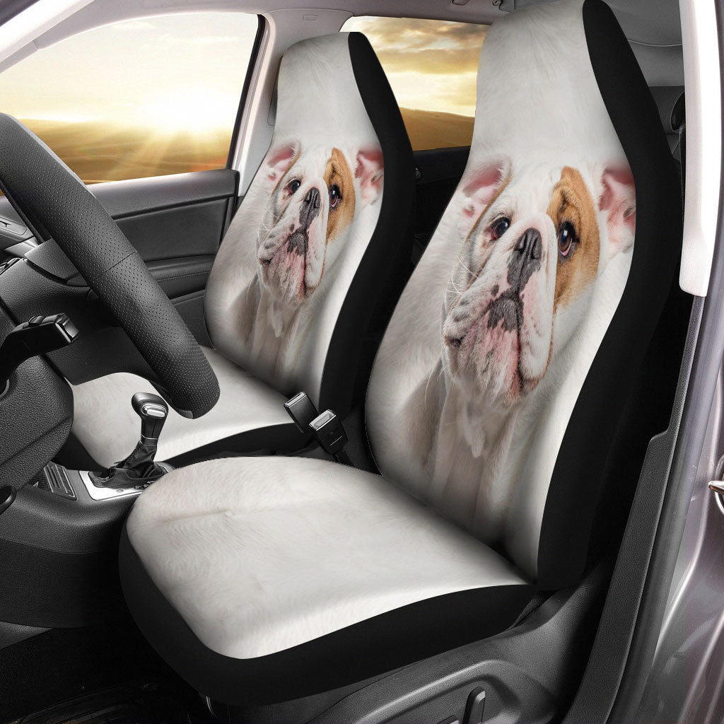 English Bulldog Face Car Seat Covers 120