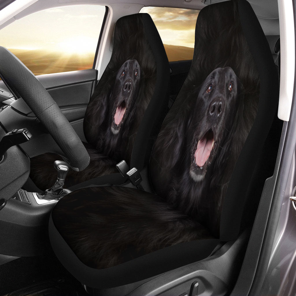 Flat Coated Retriever Face Car Seat Covers 120