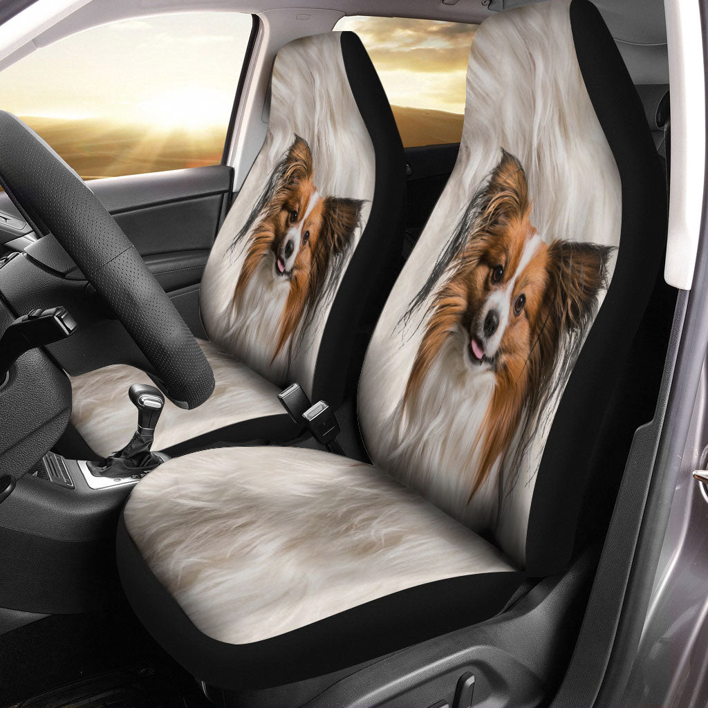 Papillon Dog Face Car Seat Covers 120