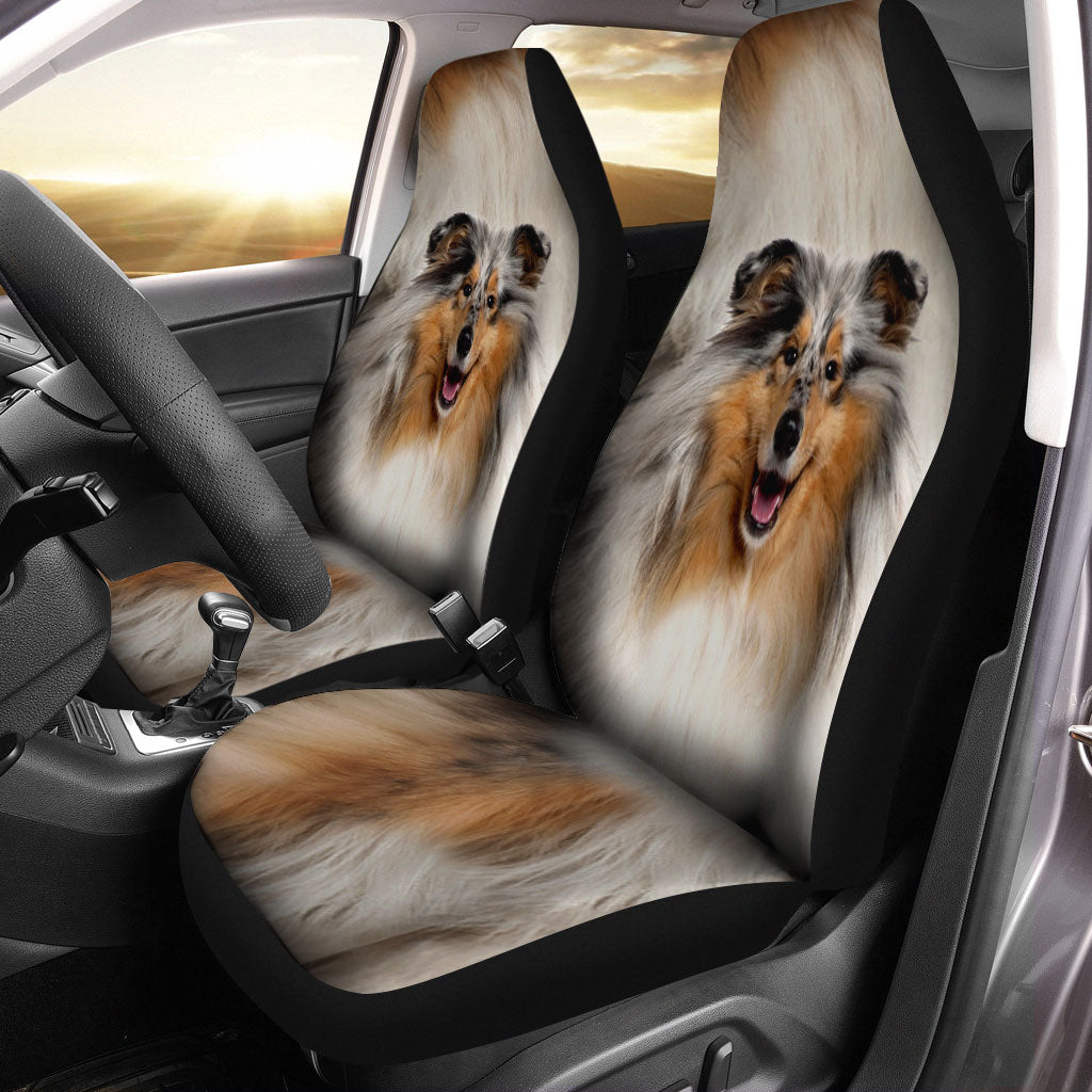 Rough Collie Face Car Seat Covers 120