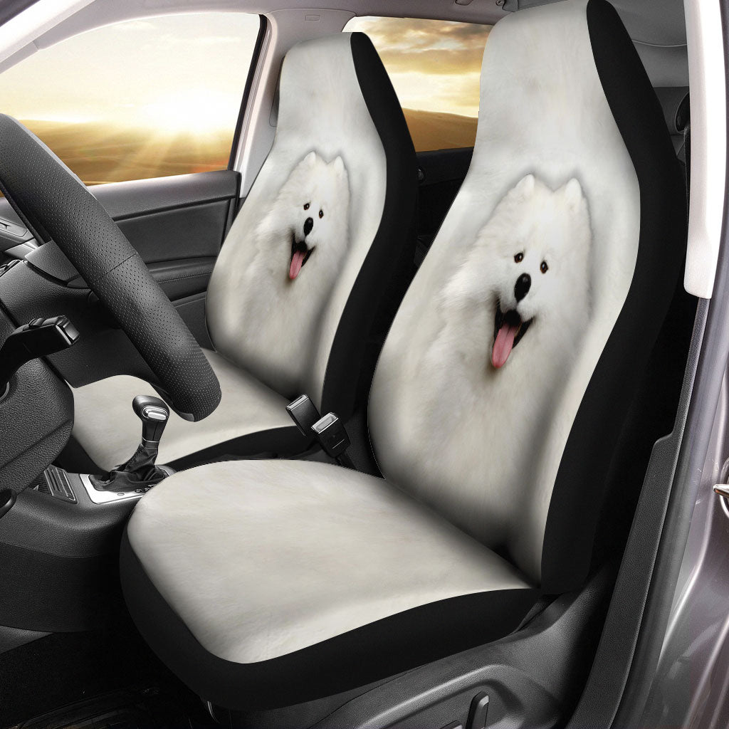 Samoyed Face Car Seat Covers 120