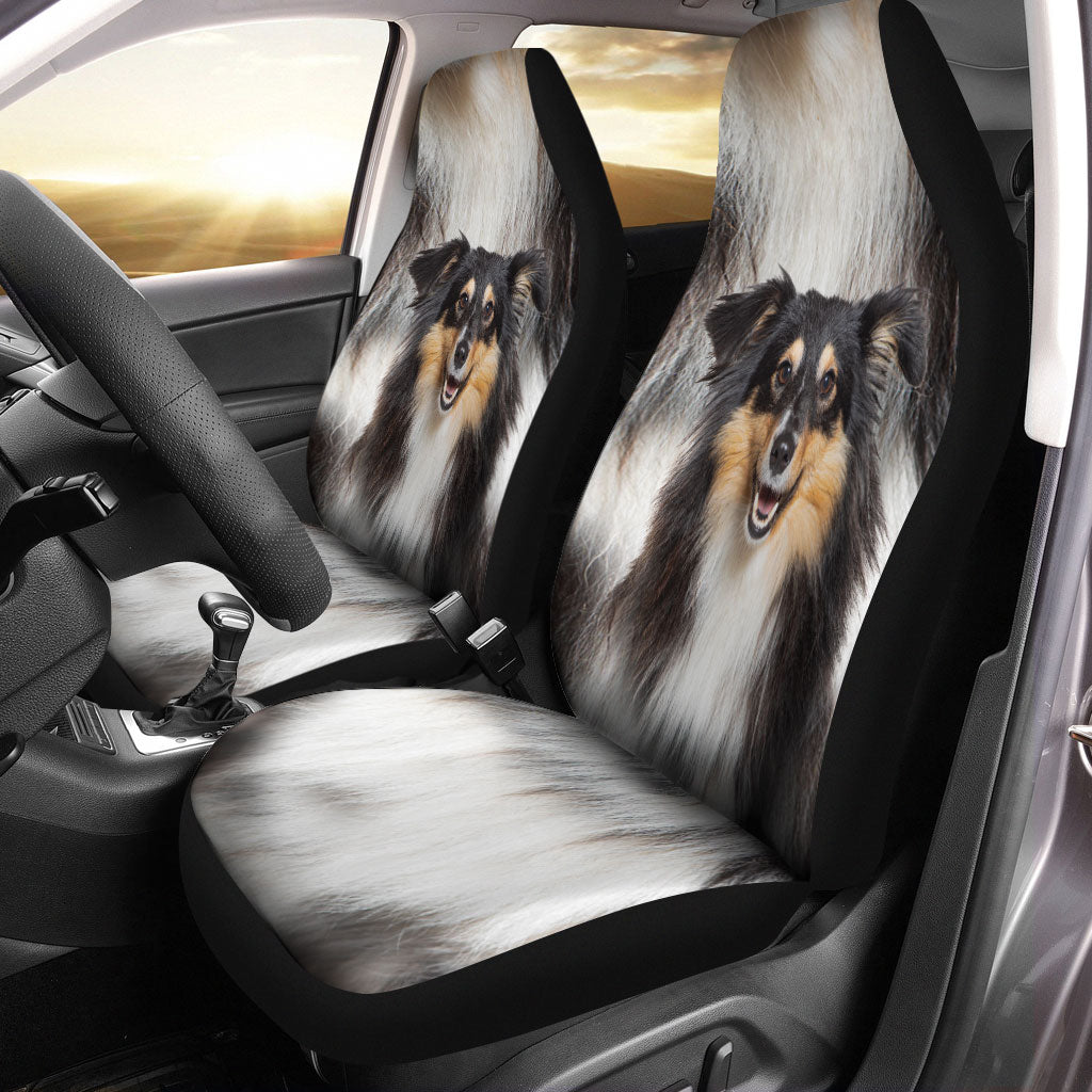 Shetland Sheepdog Face Car Seat Covers 120