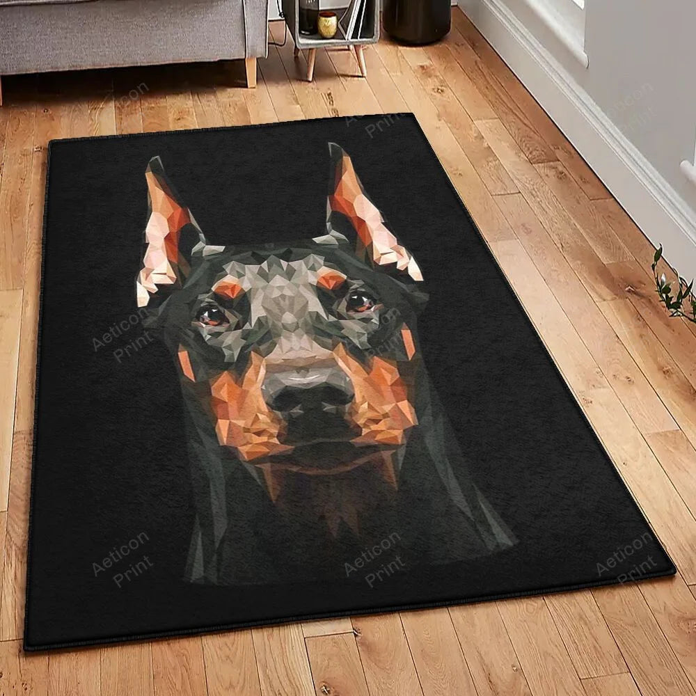 Doberman Pinscher Area Rug