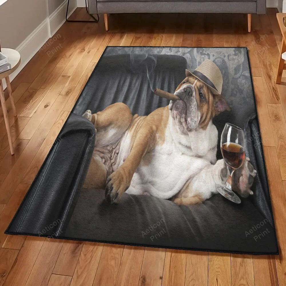 English Bulldog 2 Area Rug