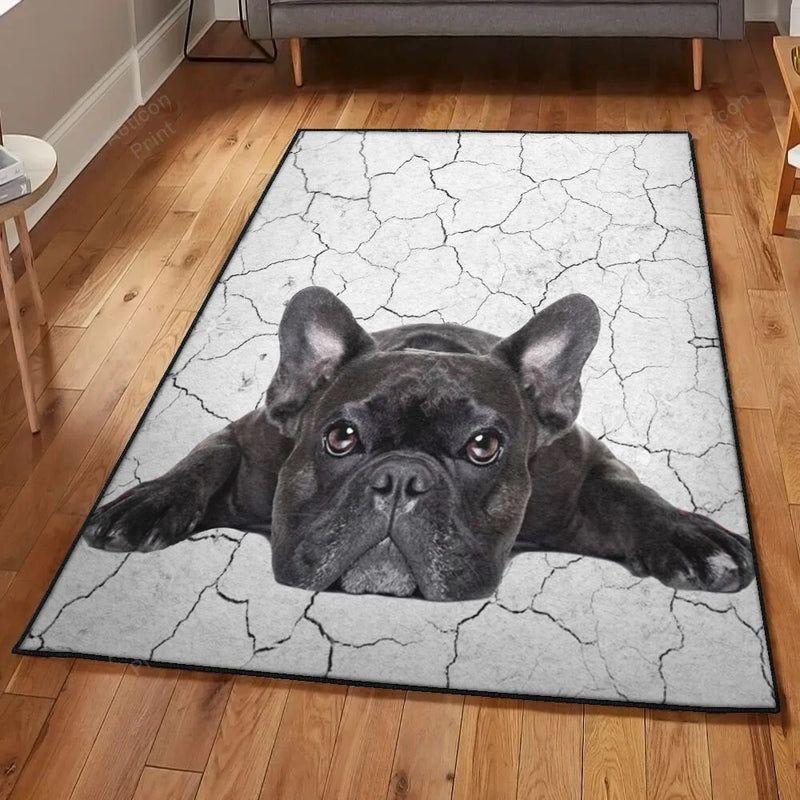 French Bulldog 3 Area Rug