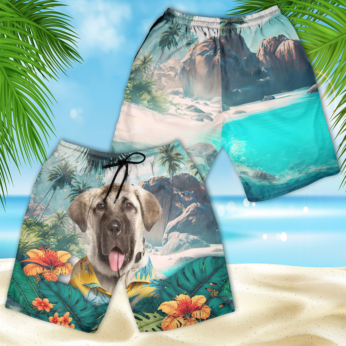 Anatolian Shepherd - 3D Men's Beach Short