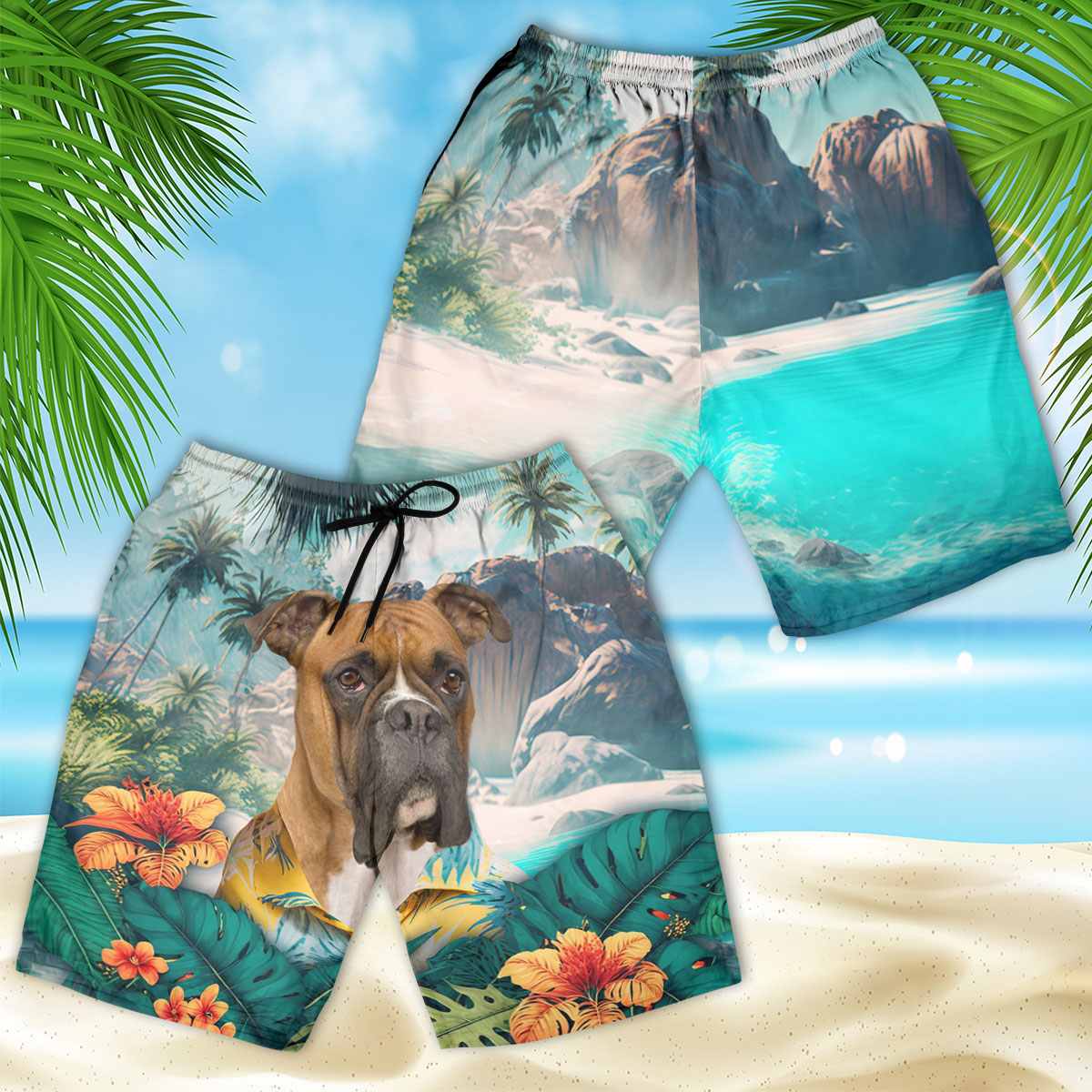 Boxer - 3D Men's Beach Short