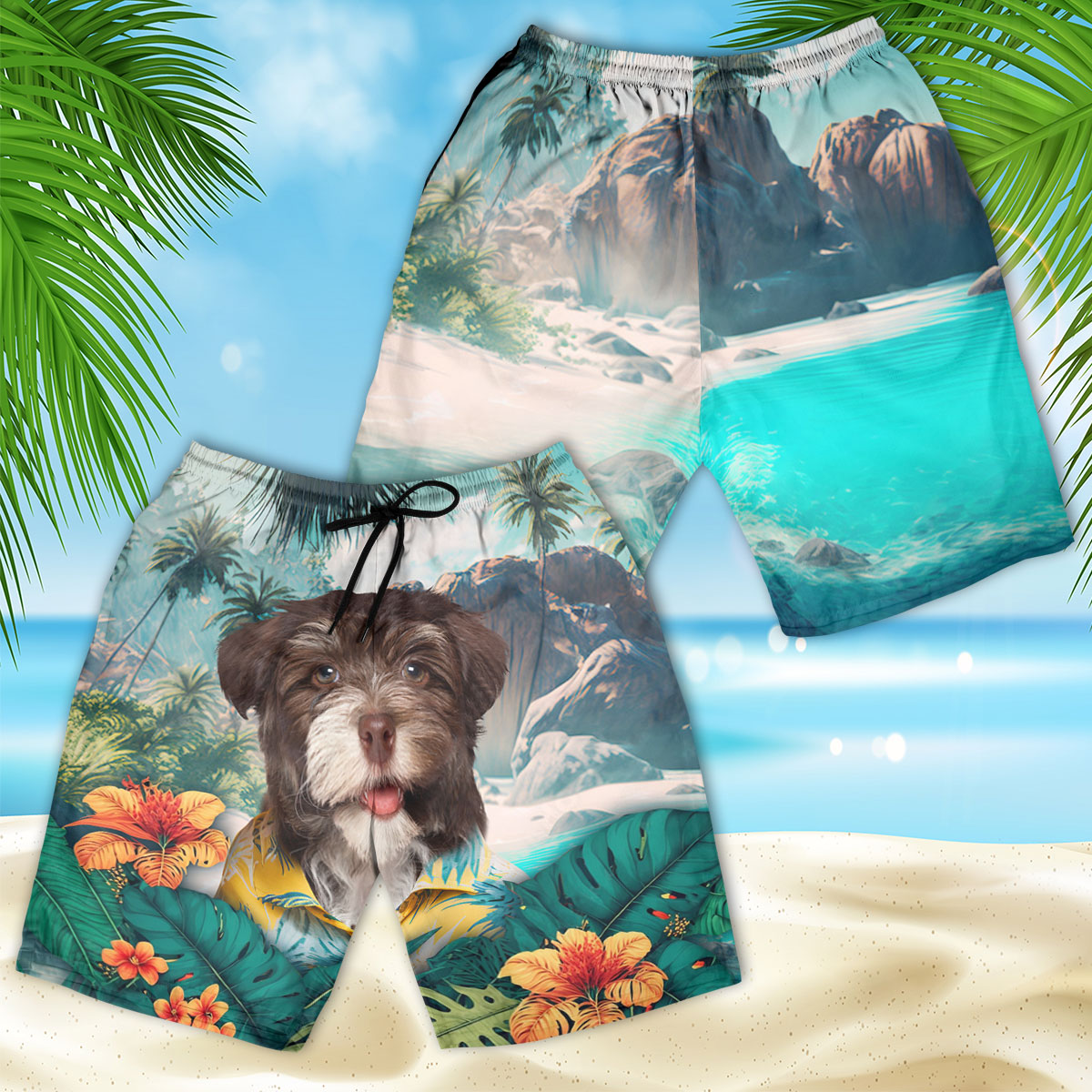 Havanese - 3D Men's Beach Short