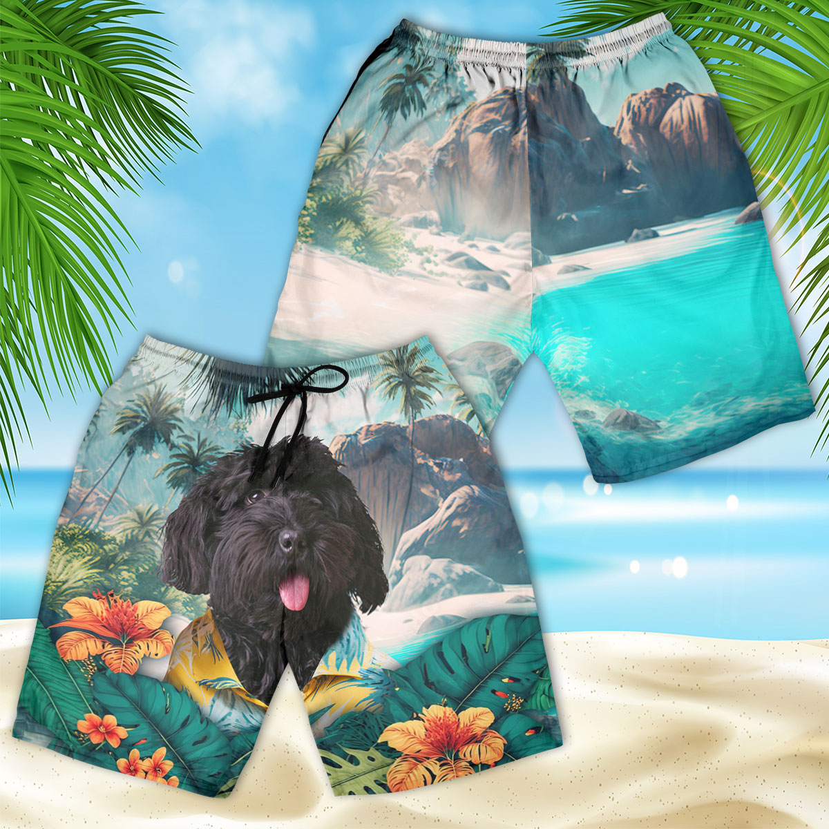 Labradoodle - 3D Men's Beach Short
