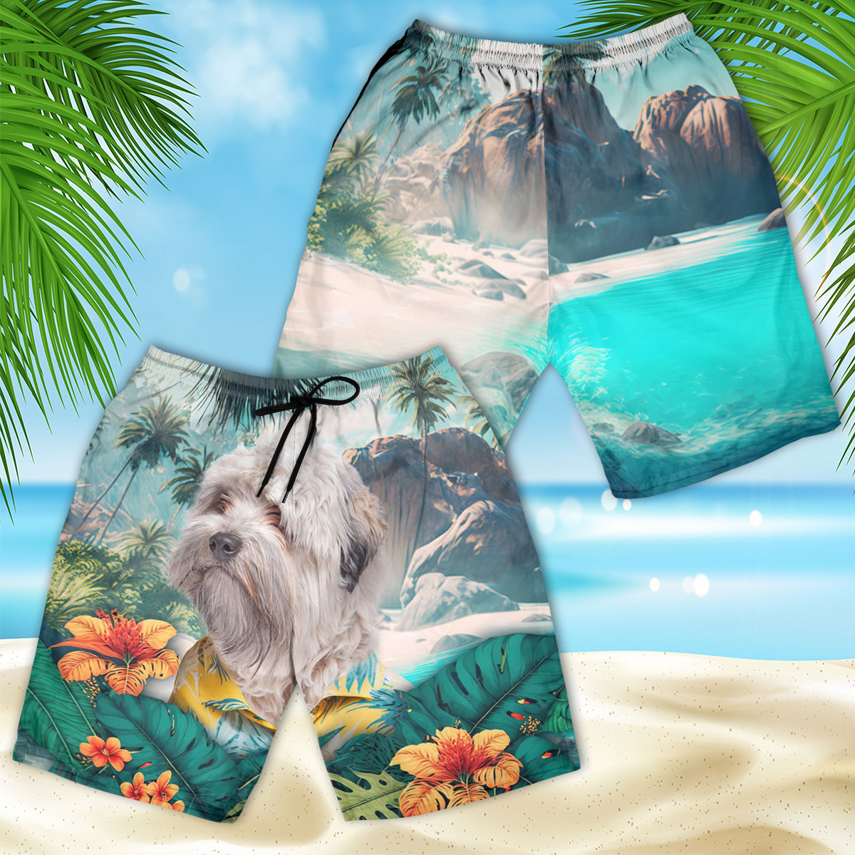 Little lion dog - 3D Men's Beach Short
