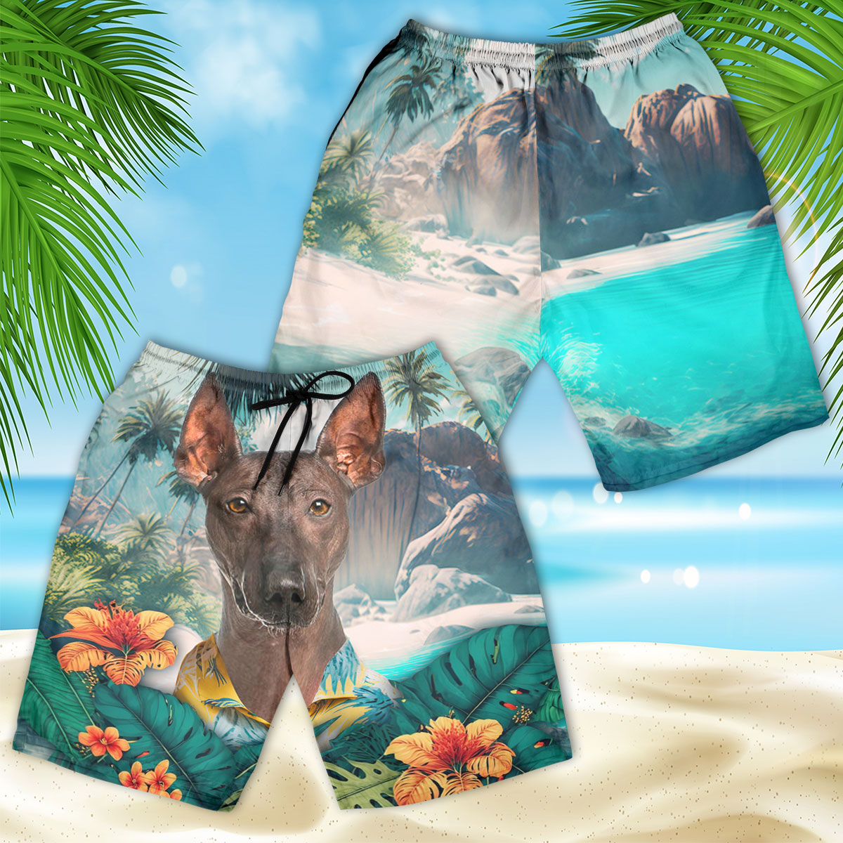 Peruvian Inca Orchid - 3D Men's Beach Short