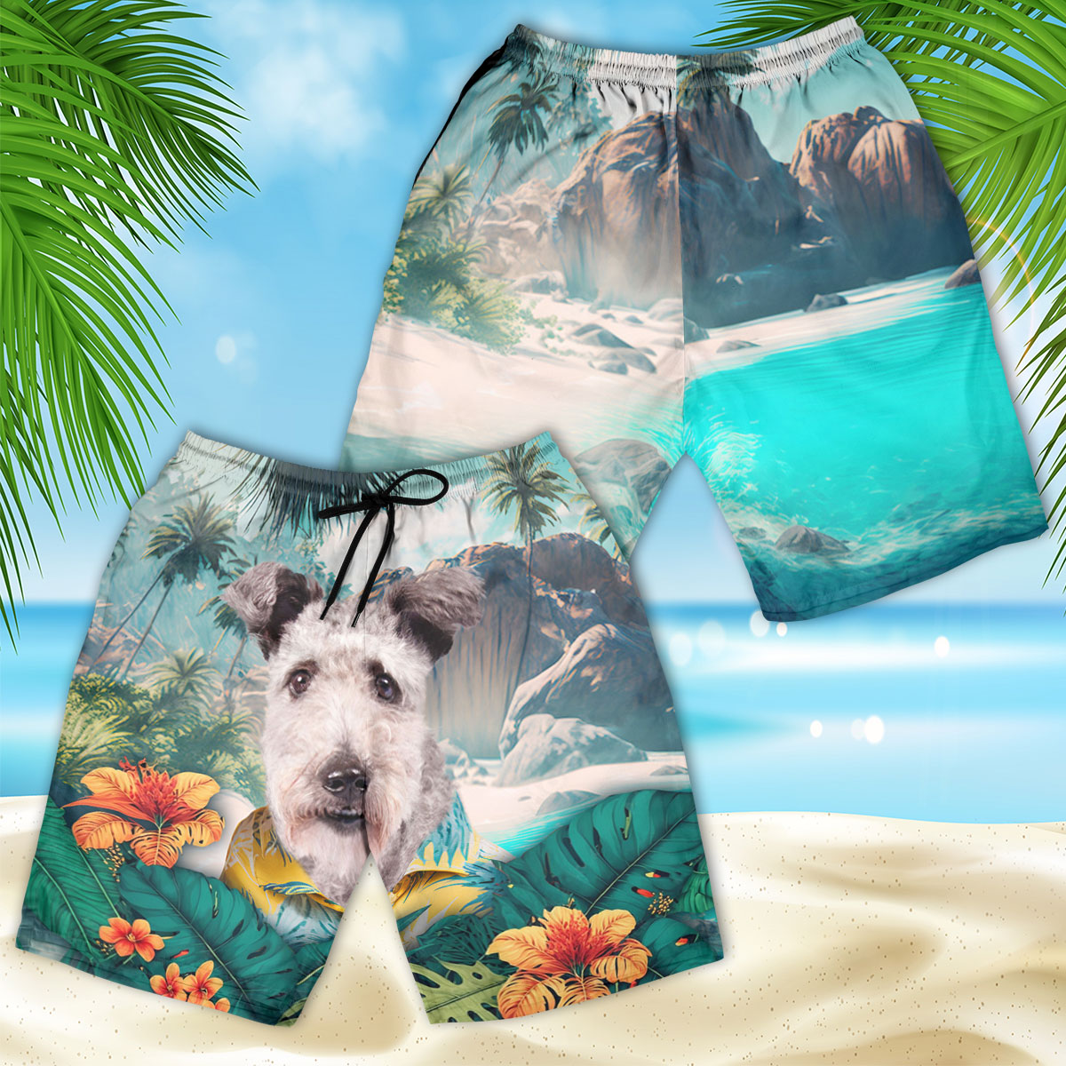 Pumi dog - 3D Men's Beach Short