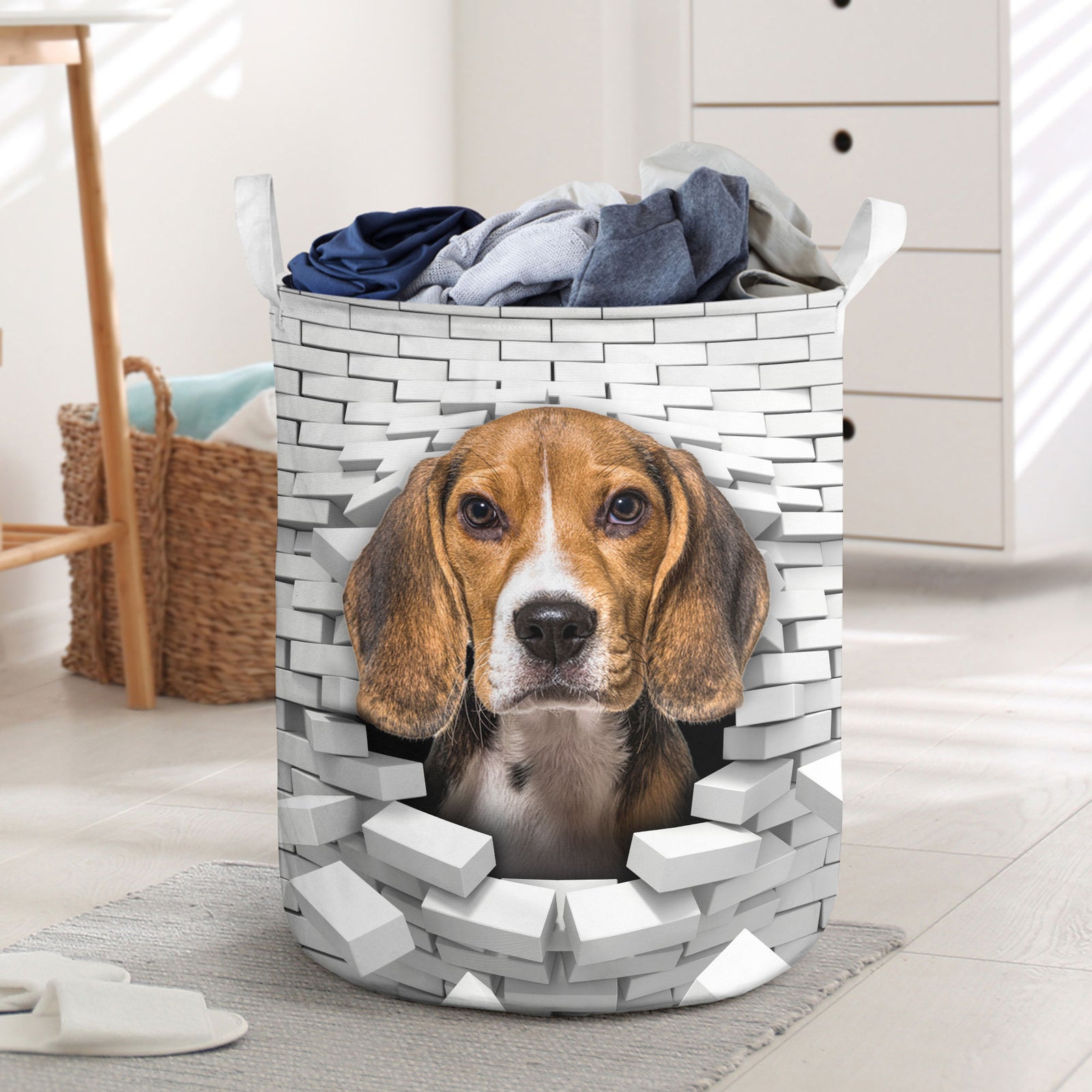 Dog Toilet Roll Holder With Dog Sitting on Toilet 