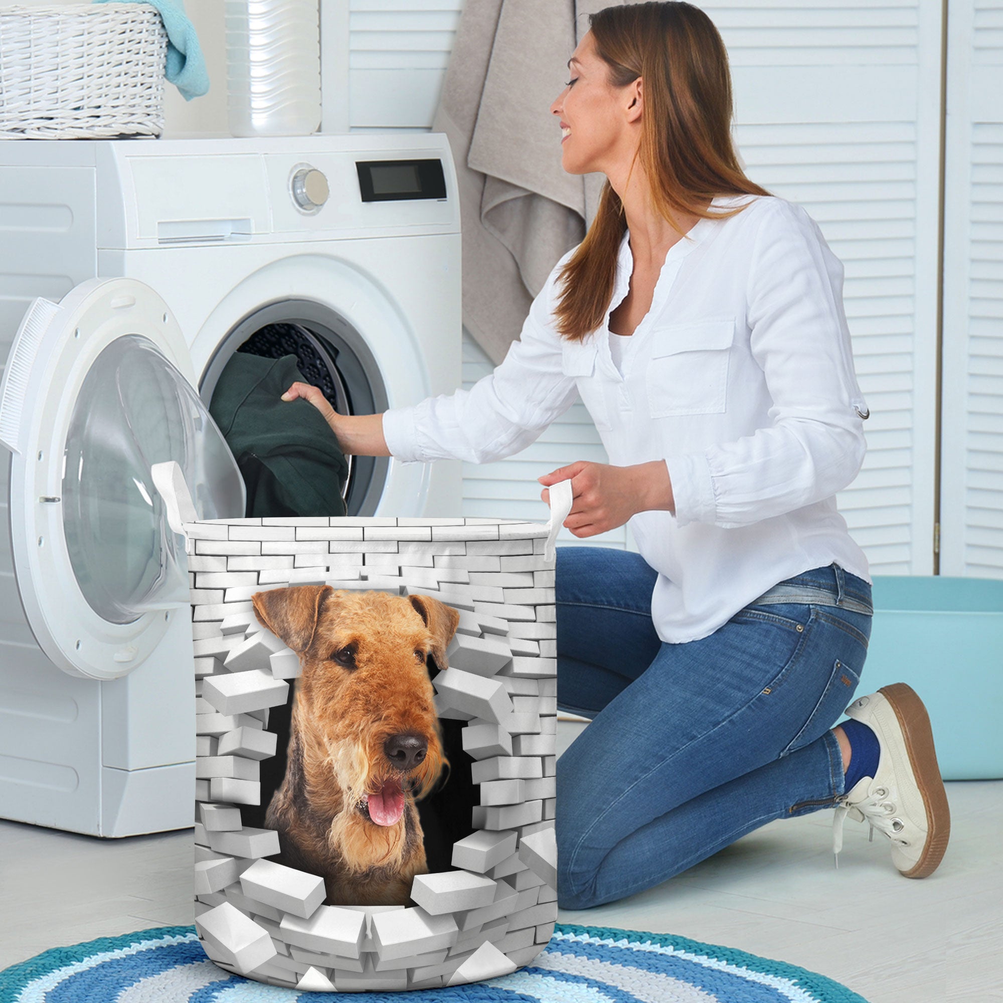 Bedlington Terrier Laundry Basket Bedlington Terrier Laundry Basket