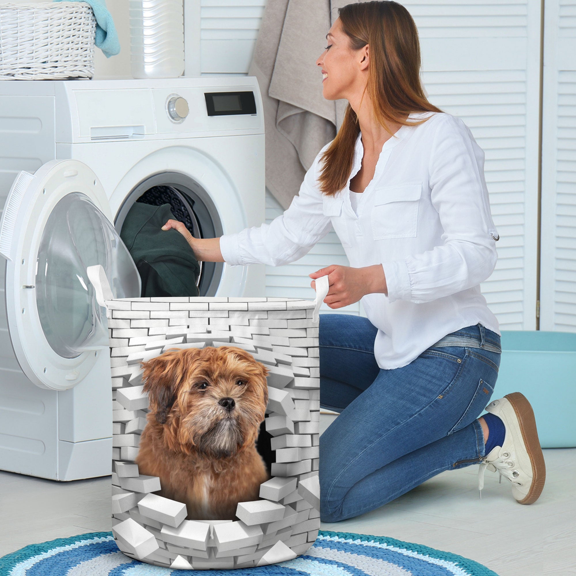 Zuchon - In The Hole Of Wall Pattern Laundry Basket