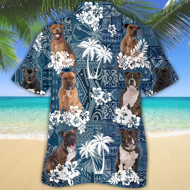 Staffordshire Bull Terrier Hawaiian Shirt TD01