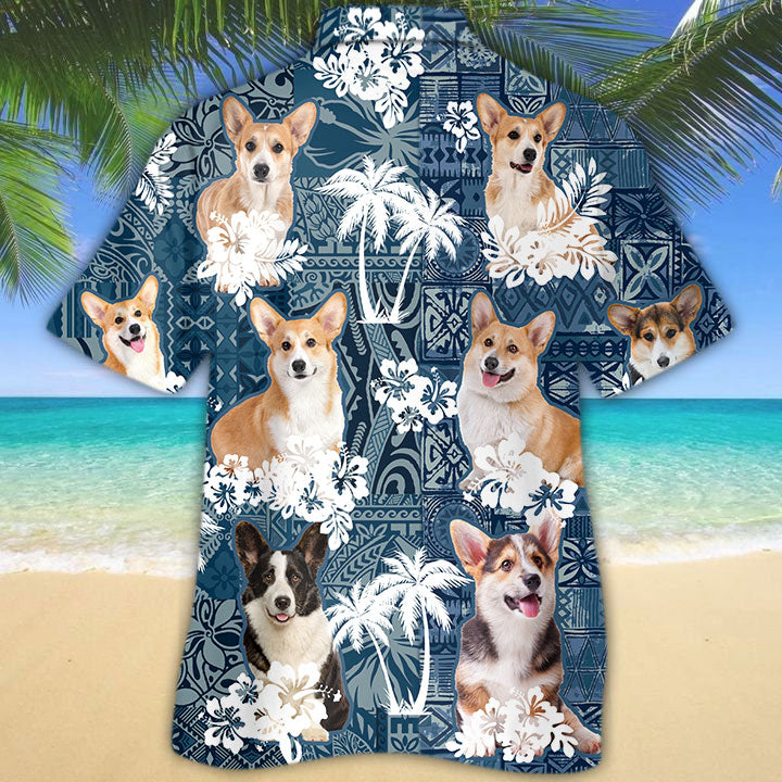 Hawaiian corgi shirt hotsell