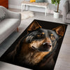 Australian Kelpie 3D Portrait Area Rug