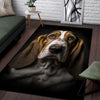 Basset Hound 3D Portrait Area Rug