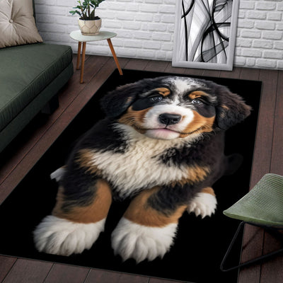 Bernedoodle 3D Portrait Area Rug