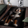 Bernese Mountain 2 3D Portrait Area Rug