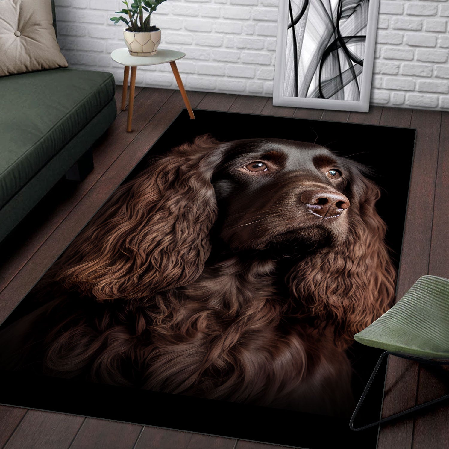 Boykin Spaniel 2 3D Portrait Area Rug