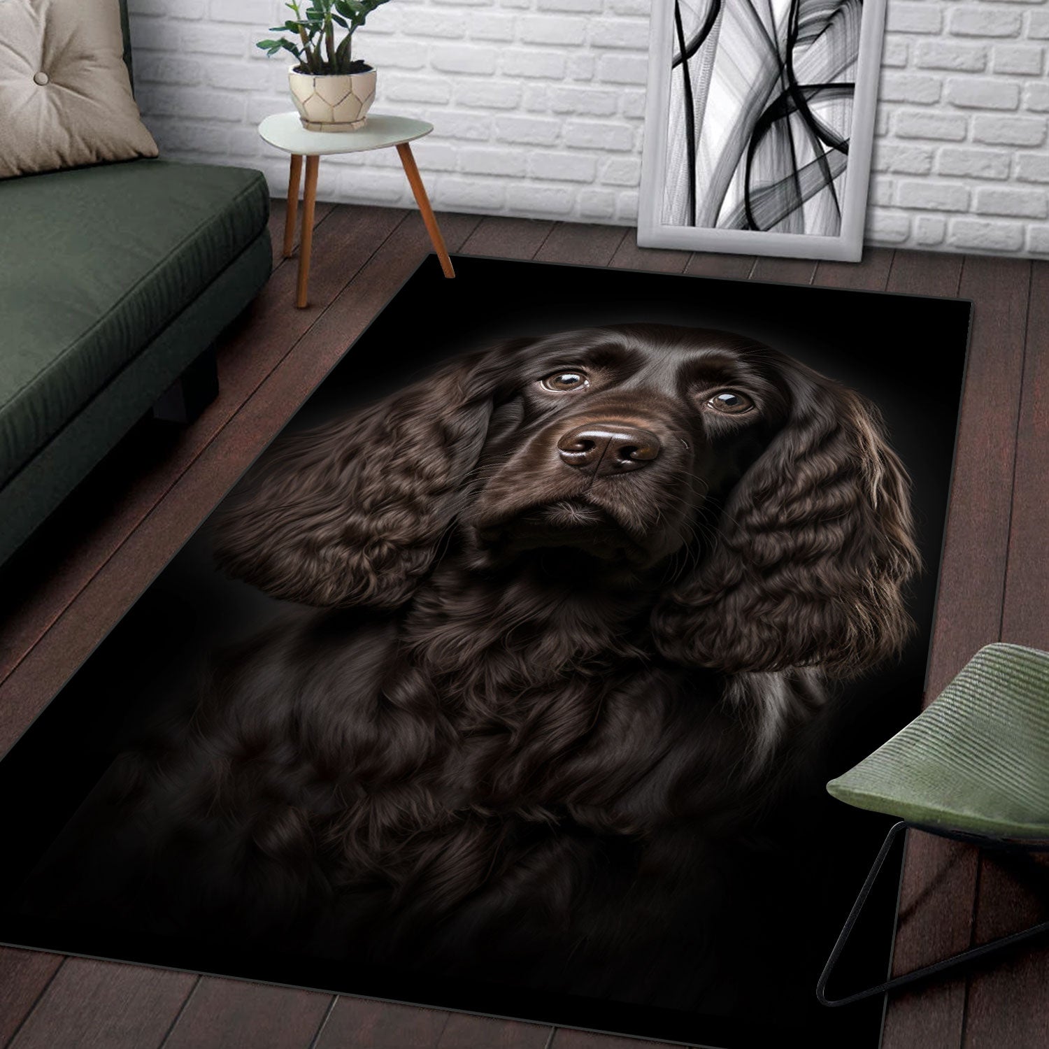 Boykin Spaniel 3D Portrait Area Rug