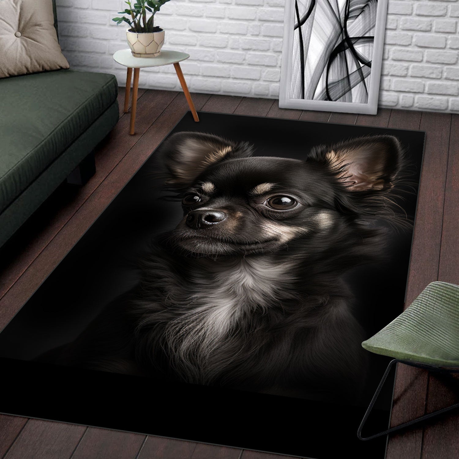 Chihuahua 3 3D Portrait Area Rug