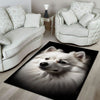 American Eskimo 2 3D Portrait Area Rug