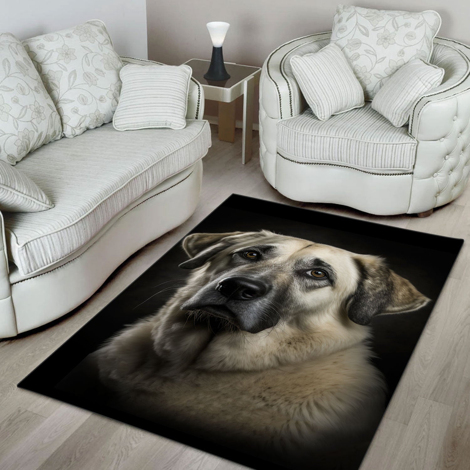 Anatolian Shepherd 3D Portrait Area Rug
